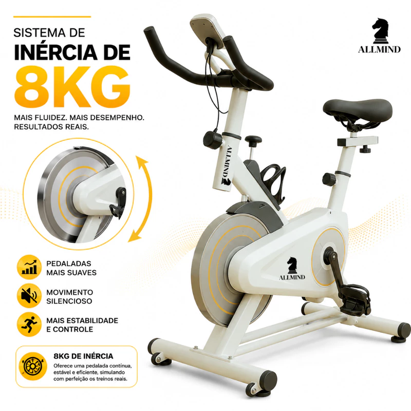 Bike Ergométrica Fitness com Painel Digital e Squeeze 120kg — foto 2