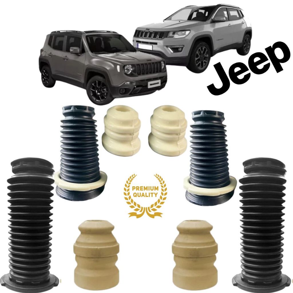 Kit Batente e Coifa do Amortecedor Dianteiro e Traseiro Jeep Renegade 2015 diante Jeep Compass 2016 diante