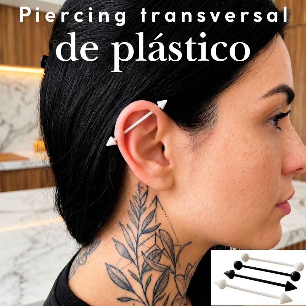 Kit ou Unidade Piercing transversal plástico De Qualidade Leve