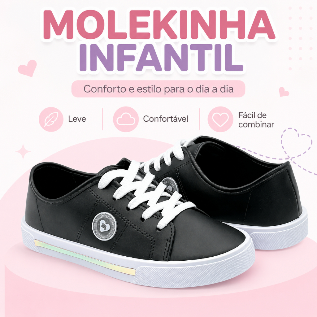 Tênis Molekinha Feminino Infantil em Oferta