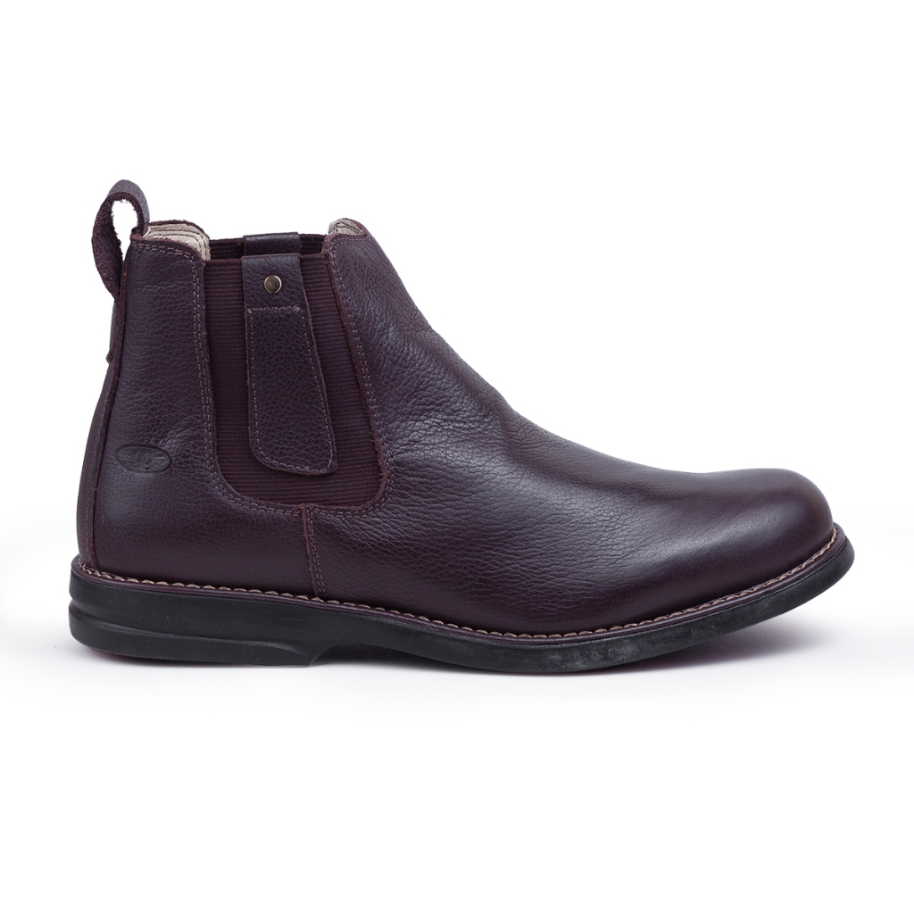 Bota Masculina Trabalho Chelsea Anatomic Botina Ortopédica Gel Couro