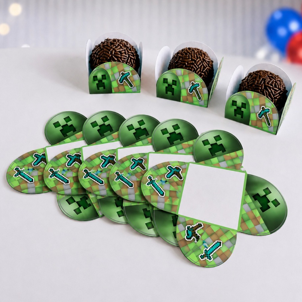 Forminha de Doces Minecraft Personalizada no Tema /Lembrancinha de Festa /Aniversário