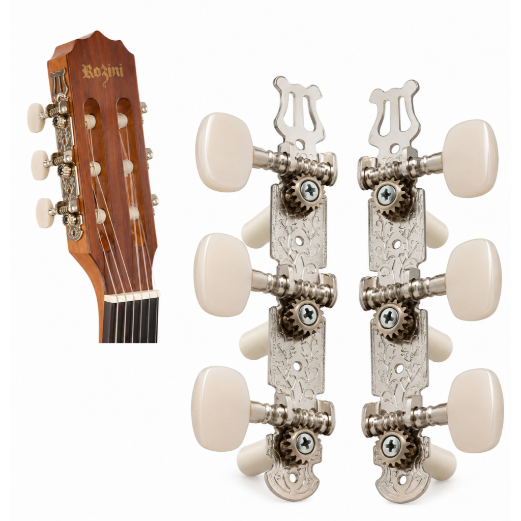 Tarraxa Para Violão Nylon Pino Grosso Cromada Tarracha Classico Par
