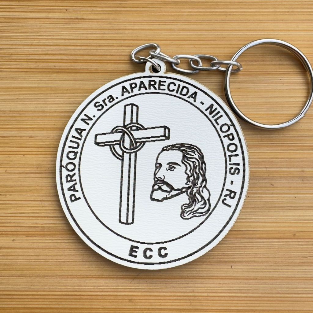 Kit Chaveiros - Paróquia Personalizado MDF Igreja Encontro Religioso Católico Lembrancinha em MDF
