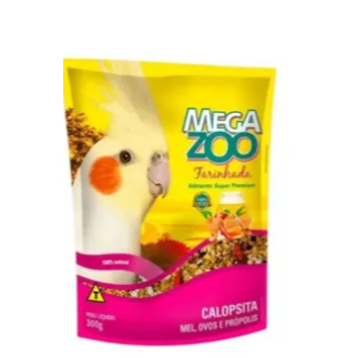 Farinhada Megazoo Calopsitas Sabor Mel, Ovos E Propolis 300g