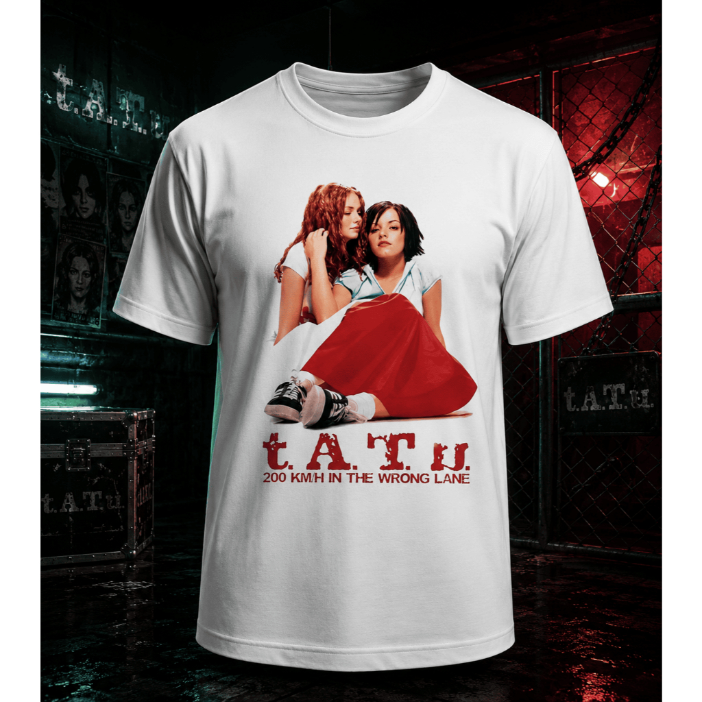 Camiseta t.A.T.u. - Yulia Volkova – Lena Katina - Tatu 200km/h In Wrong Line Camisa 100% Algodão