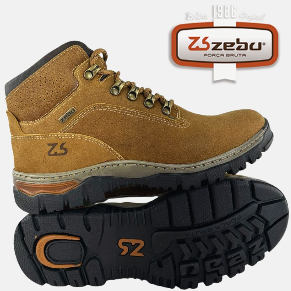 Coturno Masculino Zebu Bico Redondo Couro Destroyer - Ref:75080DT07