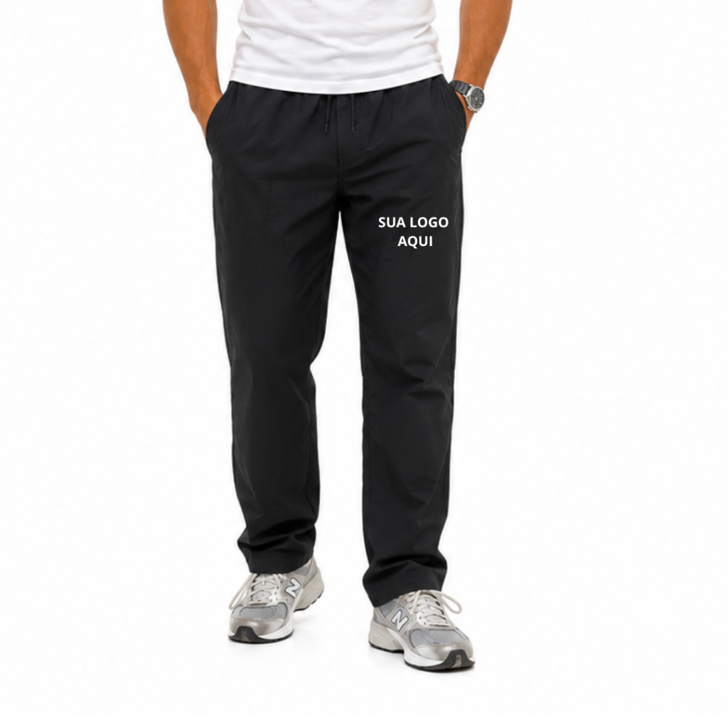 Calça Masculina Tactel Personalizada Sua Logo Sem Punho