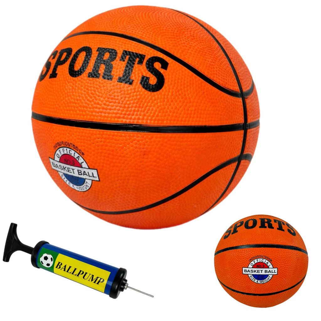 Kit Bola De Basquete Infantil Nº 3 Para Crianças Com Bomba De Encher E Bico