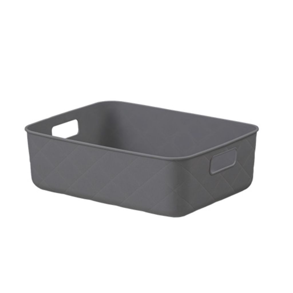 Caixa Organizadora Puffer 4,5 L Cinza Chumbo Coza