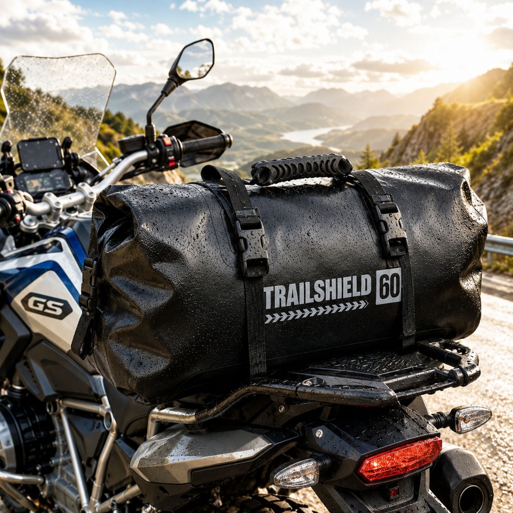 Bolsa Moto Viagem Bag Corisco Impermeável 60 litros Alforge Cicloruismo