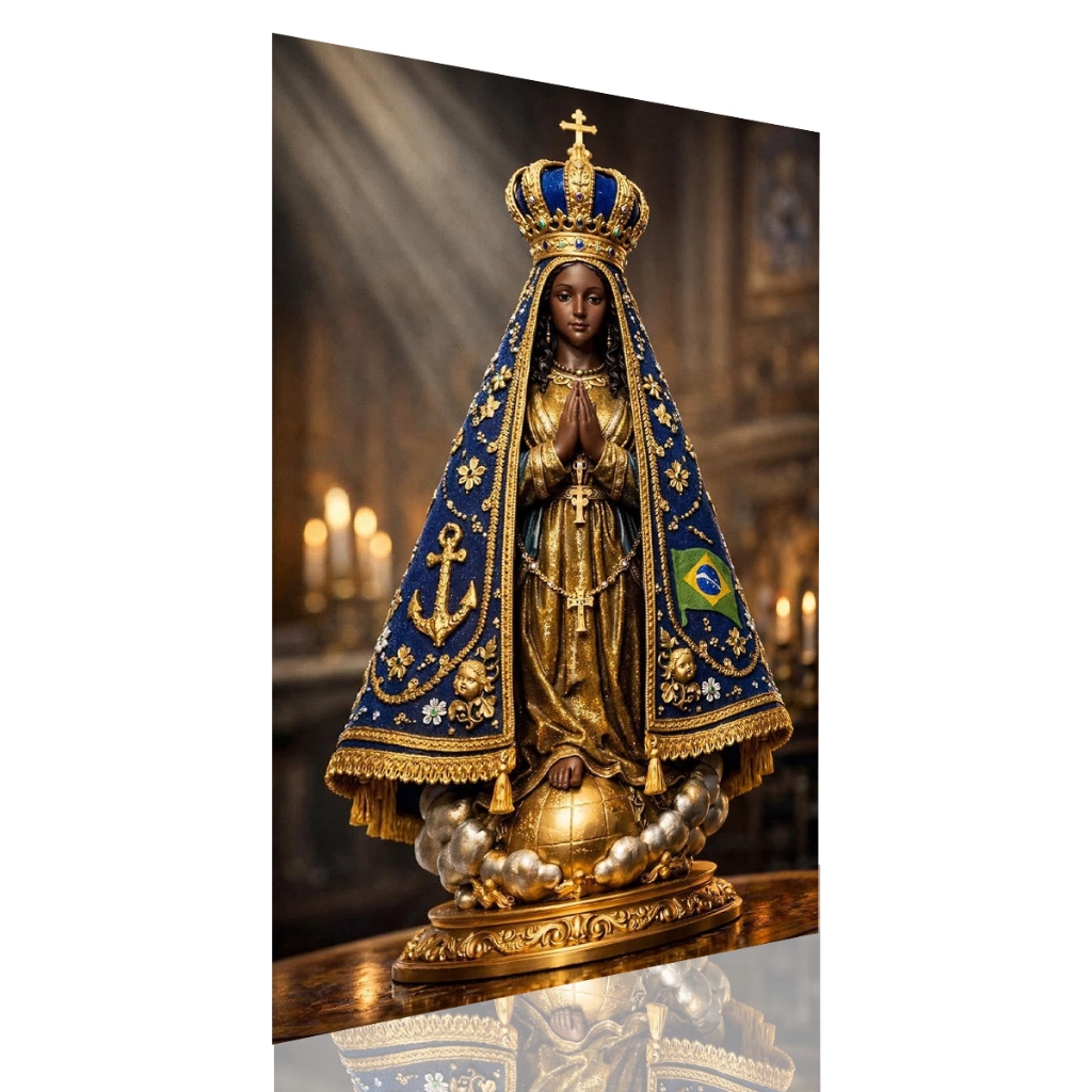 Quadro decorativo  Nossa Senhora Aparecida lindo quadro 1 Peça Religioso Católico Parede MDF