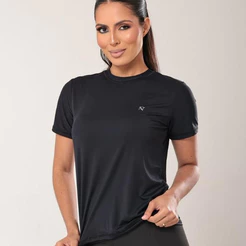 Camiseta Dry Fit Poliamida Feminina Academia Treino Secagem Rápida Confortável Básica