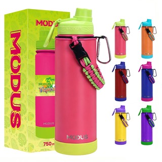 Garrafa Modus Térmica 750ml Aço Inoxidável Com Alça Paracord Garrafa Térmica Café