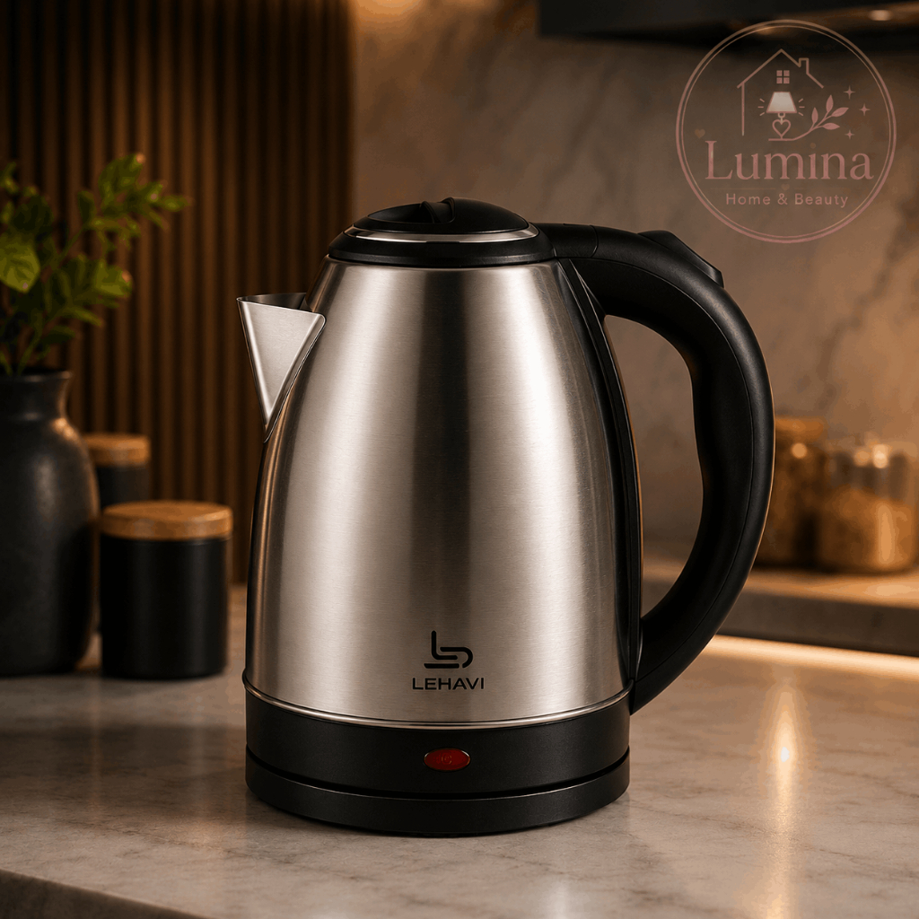 Chaleira Elétrica em Inox c/ Base Giratória 1,8L 220V Aquecimento Rápido Potente
