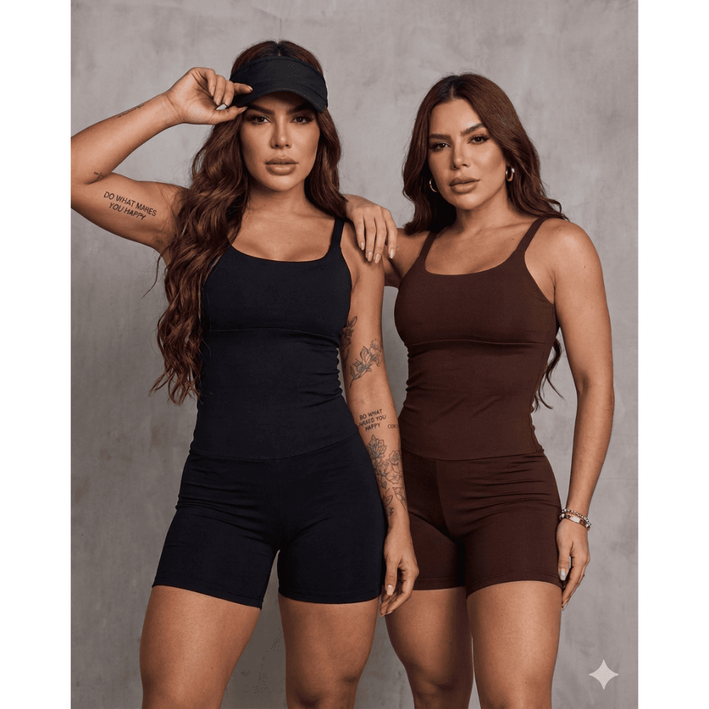 Macaquinho Feminino Academia De Alcinha Fitness Zero Transparência Suplex Premium Modela Corpo