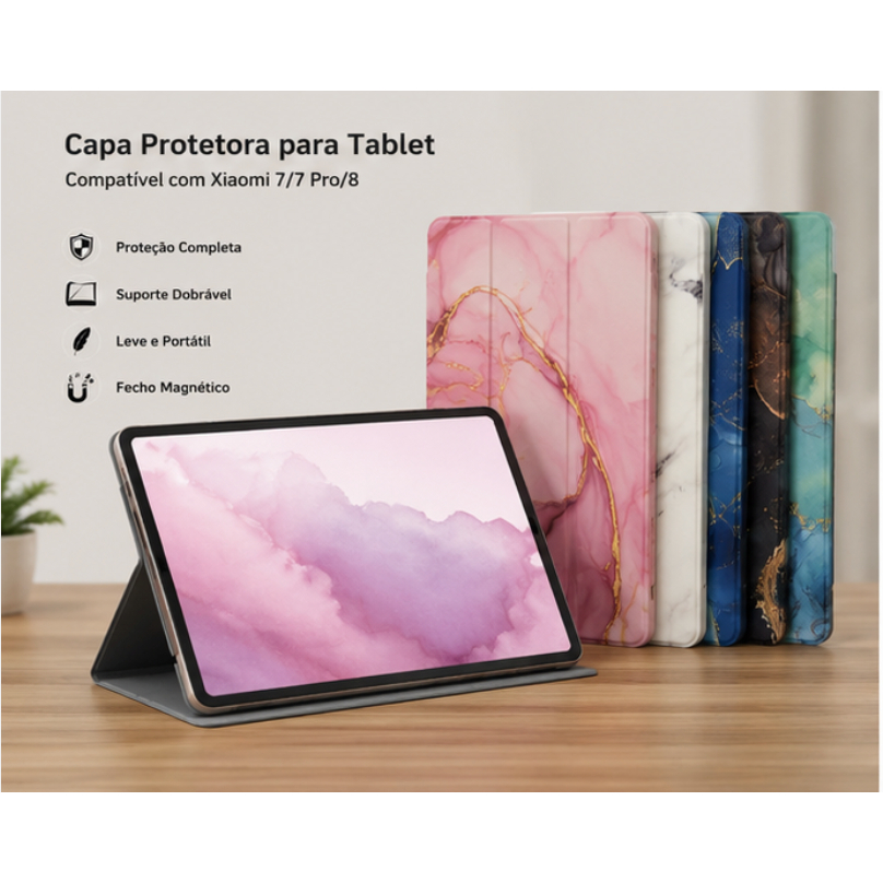 Capa Magnética Acrílico Para Xiaomi Pad 7/7 Pro/8 (2023-2024) Mi pad 11,2" Com Suporte Caneta