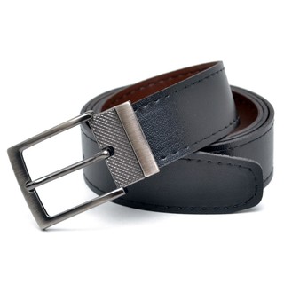 Cinto Social Masculino Dupla Face Preto Marrom Fivela Níquel 120 cm