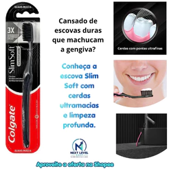 Escova De Dente cerdas macias, Infusão de Carvão, Limpeza Profunda