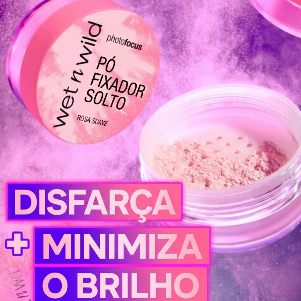 Pó Solto Facial Wet N Wild Photo Focus Matte Longa Duração 20g + Esponja Maquiagem Powder Puff · foto 2