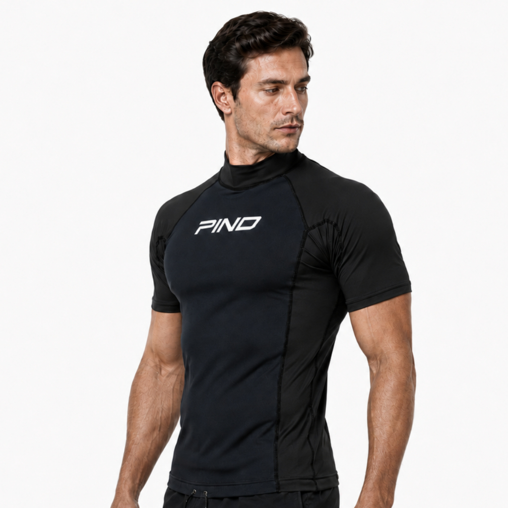 Camiseta Lycra Neoprene 2mm Pino Neo Flow UV50+ Manga Curta Surf Natação Mergulho