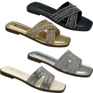Tamanco Flat Via Uno Original com NF Leve Rasteira H Flatform Feminino 9480