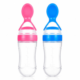 Colher Dosadora mamadeira de silicone 90ml para bebe introdução alimentar felxivel