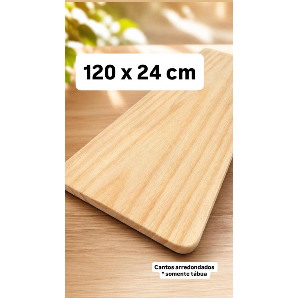 Prateleira de madeira, pinus, tábua, prancha, 120cm x 24cm