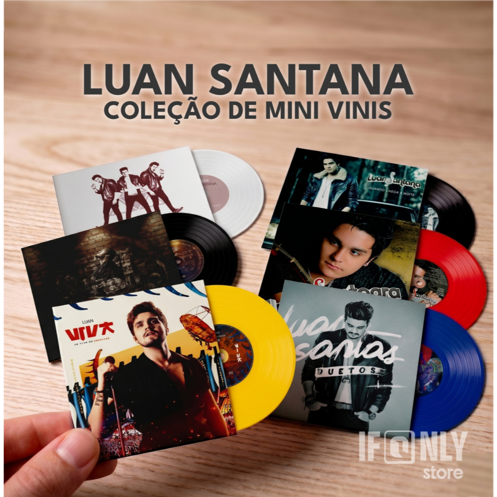 Mini Disco Vinil Luan Santana - 1977, Tô de Cara, Duetos (decorativo e colecionável)