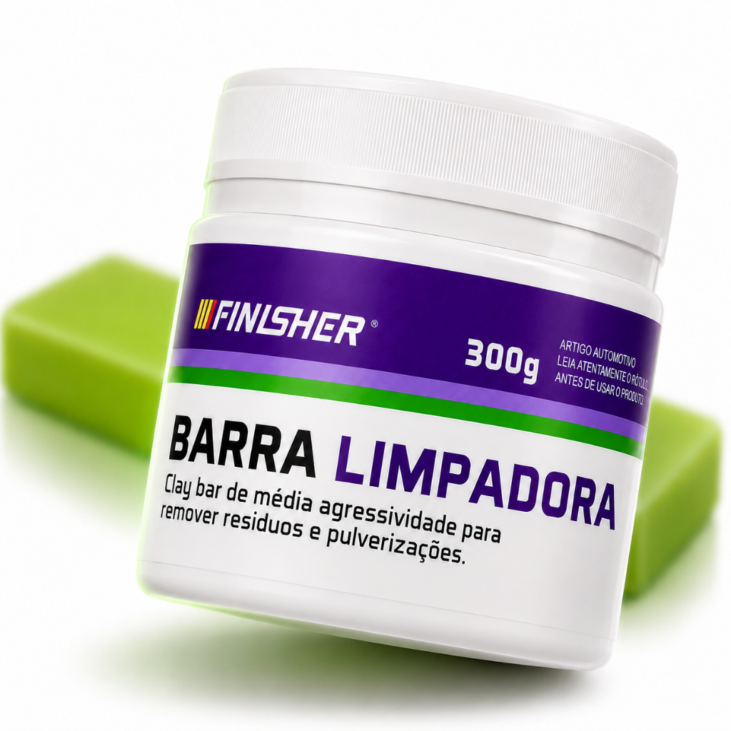 Finisher Clay Bar 300g Barra Limpadora Descontaminante De Pintura Média