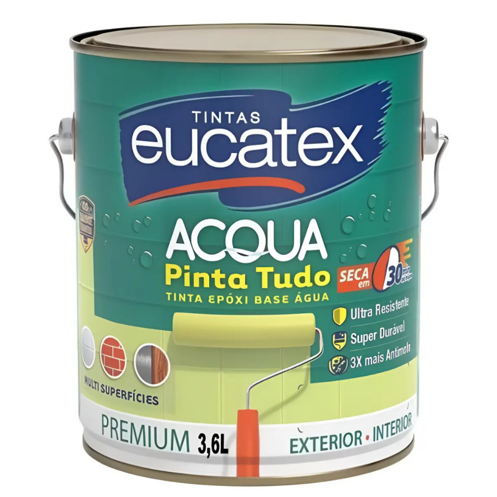 Tinta Pinta Tudo Epóxi Acqua Premium Multi Superficie 3,6l