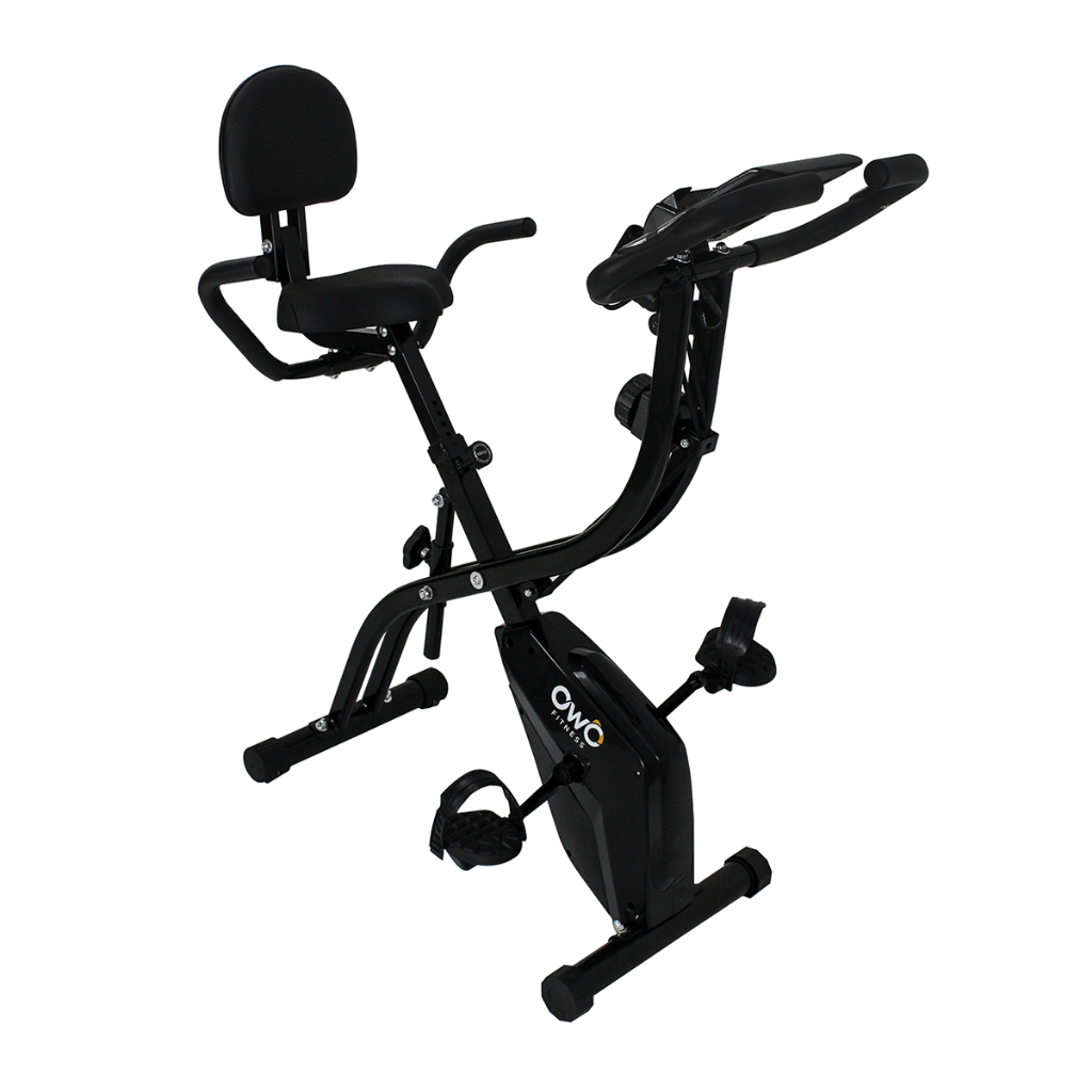Bicicleta Ergométrica Dobrável Owò Fitness Spinning Compacta