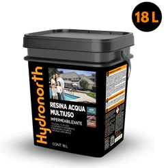 Resina Multiuso Acqua Brilhante Incolor 18L Impermeabilizante Hydronorth Alta Proteção Base Água
