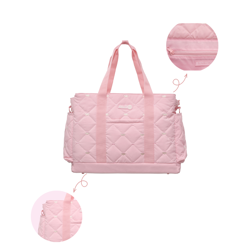 Bolsa Mochila Maternidade Matelassê Bebê Tote Lilica BB Comfy - Lilica Ripilica