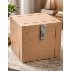 Caixa Cubo Mdf + Cadeado 1230