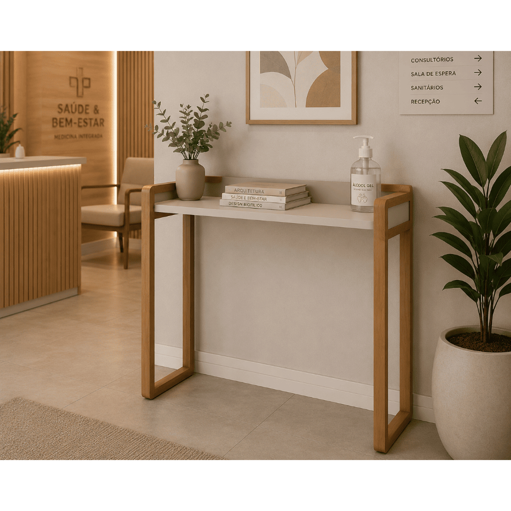 Aparador Buffet Decorativo Moderno 91cm Mesa Hall de Entrada com Pés Madeira MDF Aparador para Sala