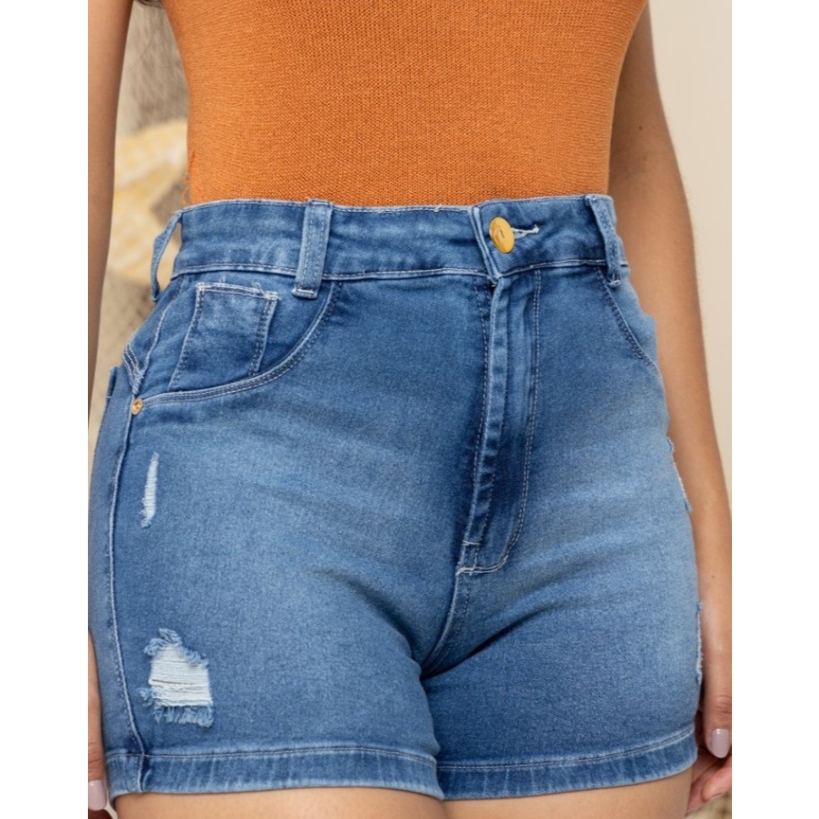 SHORT CURTO OXY PIST PUIDO AZUL - Atacado 10 uidades - REF: 6871