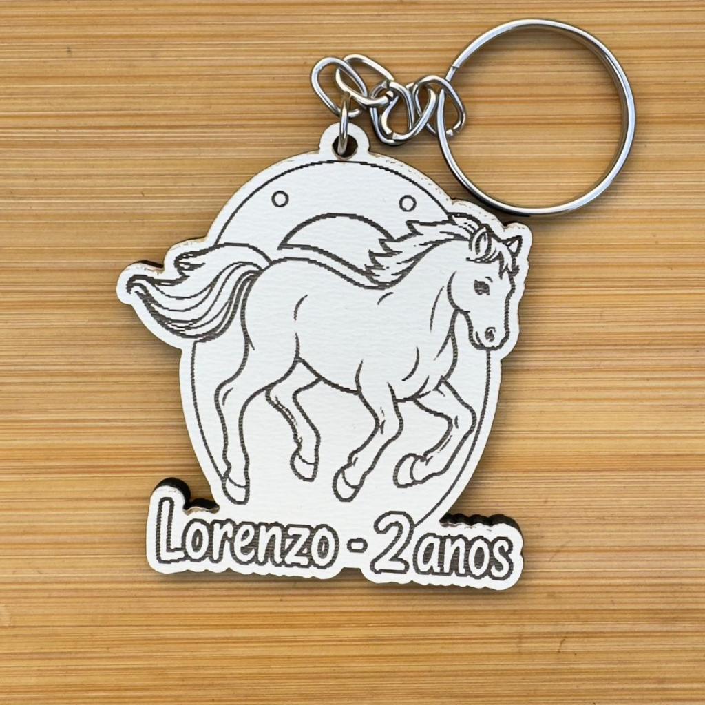Kit Chaveiros Cavalo Personalizado Nome Idade MDF Aniversário Infantil Lembrancinha em Madeira MDF