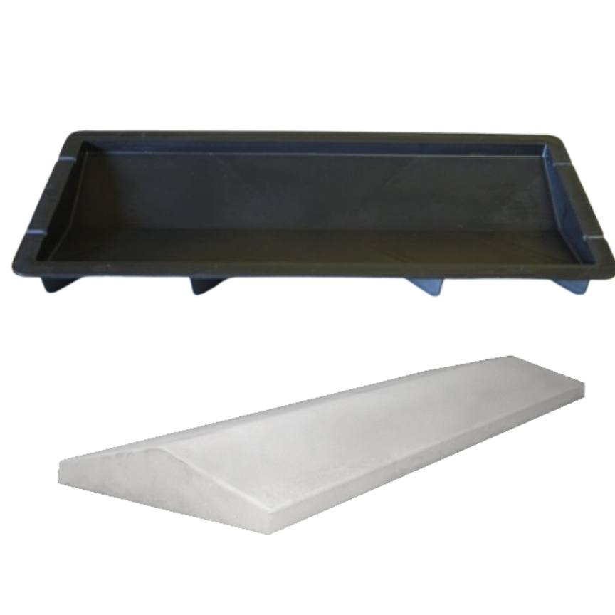 Kit 10 Formas Chapéu De Muro 60x19x5 Concreto Molde Para Pingadeira Construção Reutilizável Material Resistente