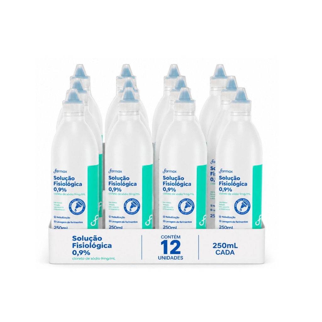 Kit com 12 Sorimax Solução Fisiológica 250ml