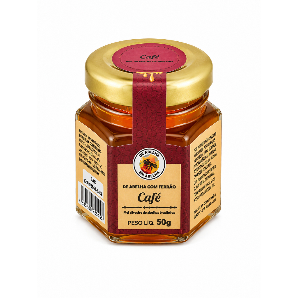 Mel Florada Café 50g Ouro Líquido 1un De Abelha Em Abelha