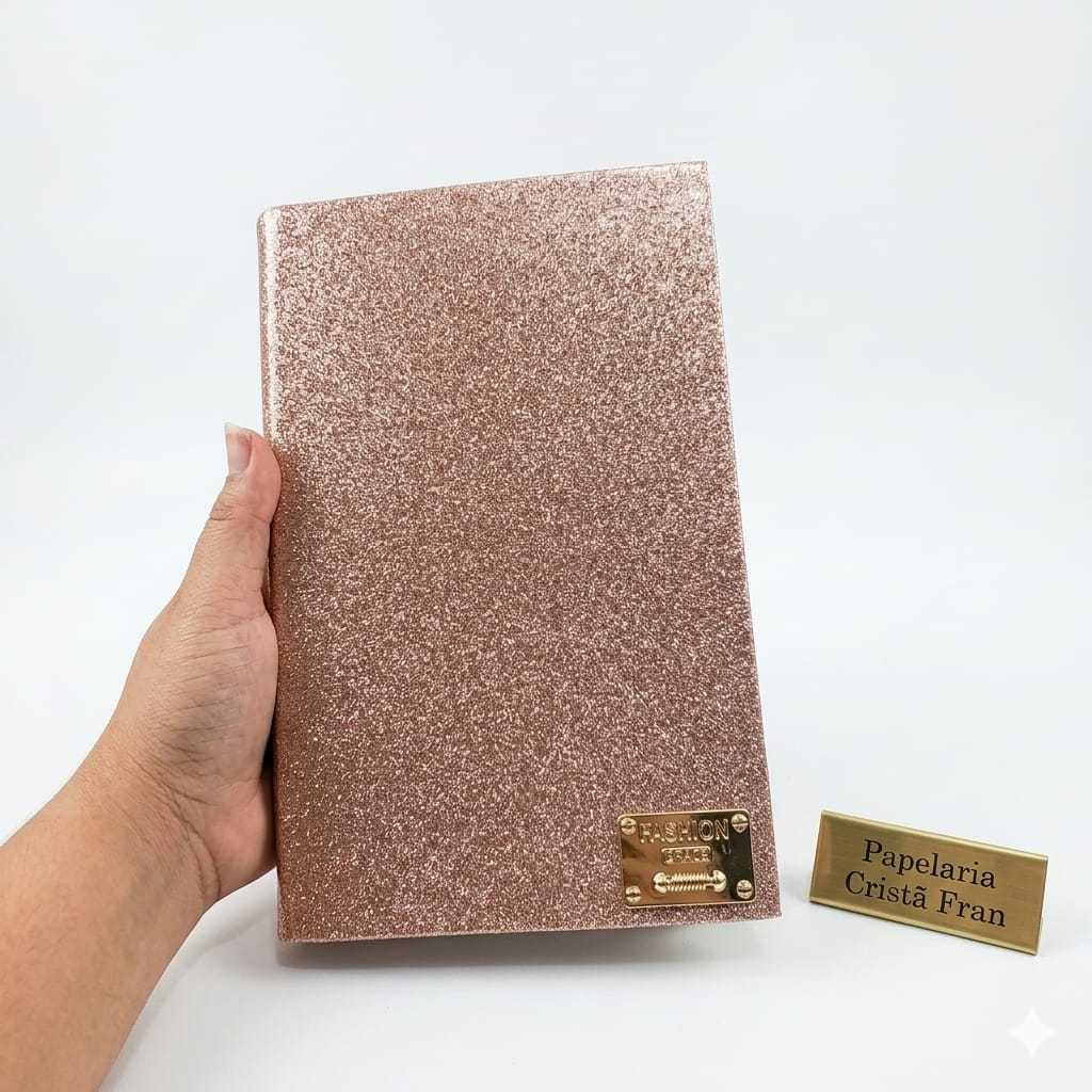💖 Bíblia Sagrada JFA  Glitter Rosa Evangélica com Harpa - Acompanha aba para aplicar + Capa Protetora + Marca pagina com