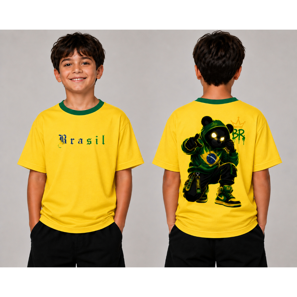 Camiseta infantil, Camiseta Adulto, Camiseta Urso do Brasil, Camiseta lançamento 2026,  Camisa