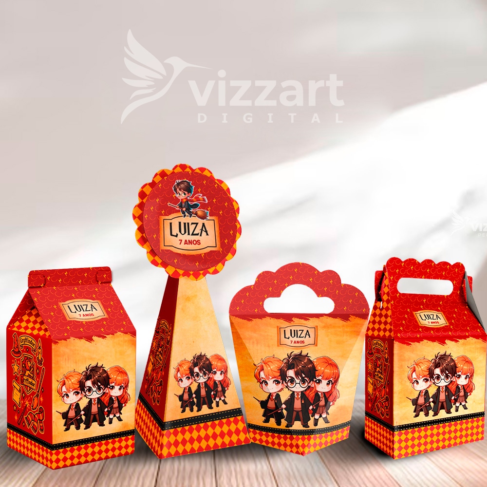 Kit Caixinhas Personalizadas Harry Potter Baby cute Infantil - Festa Personalizados Lembrancinhas para Festa aniversario