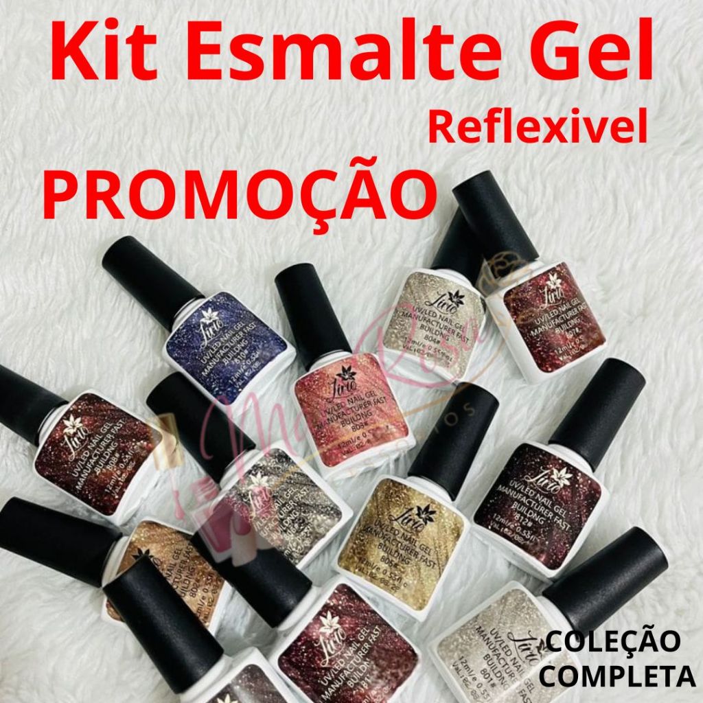 Esmalte Gel Coleção Reflexívo Coleção Completa 12UN