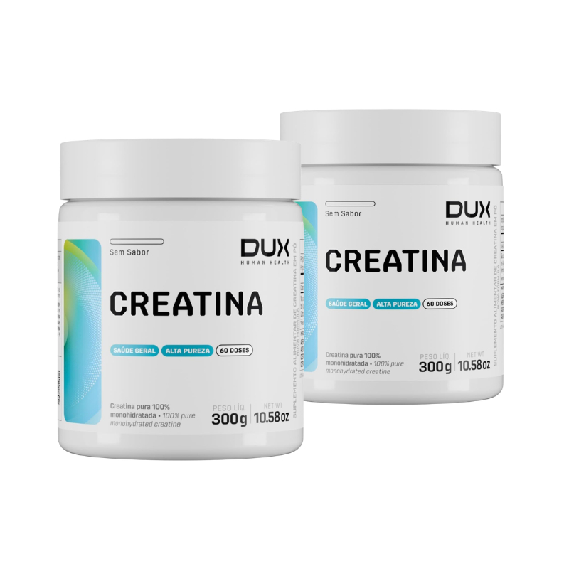 it 2 Creatina DUX 300g Original 100% Monohidratada Pura Para Hipertrofia Ganho de Massa