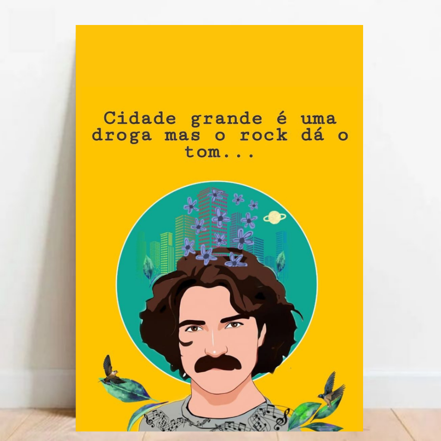 Quadro Placa Decorativa Belchior MPB Rock Musica e decoração ArtemQuadros 10