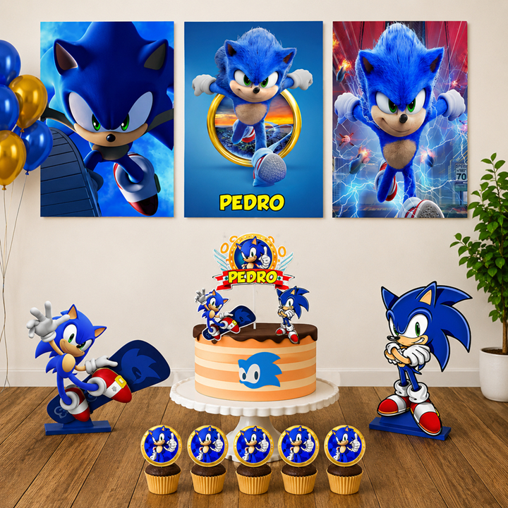 kit festa em casa Sonic