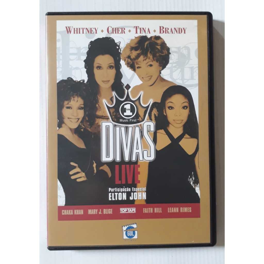 Dvd Divas Live Vh1 - Whitney, Cher, Tina, Brandy - Original Usado