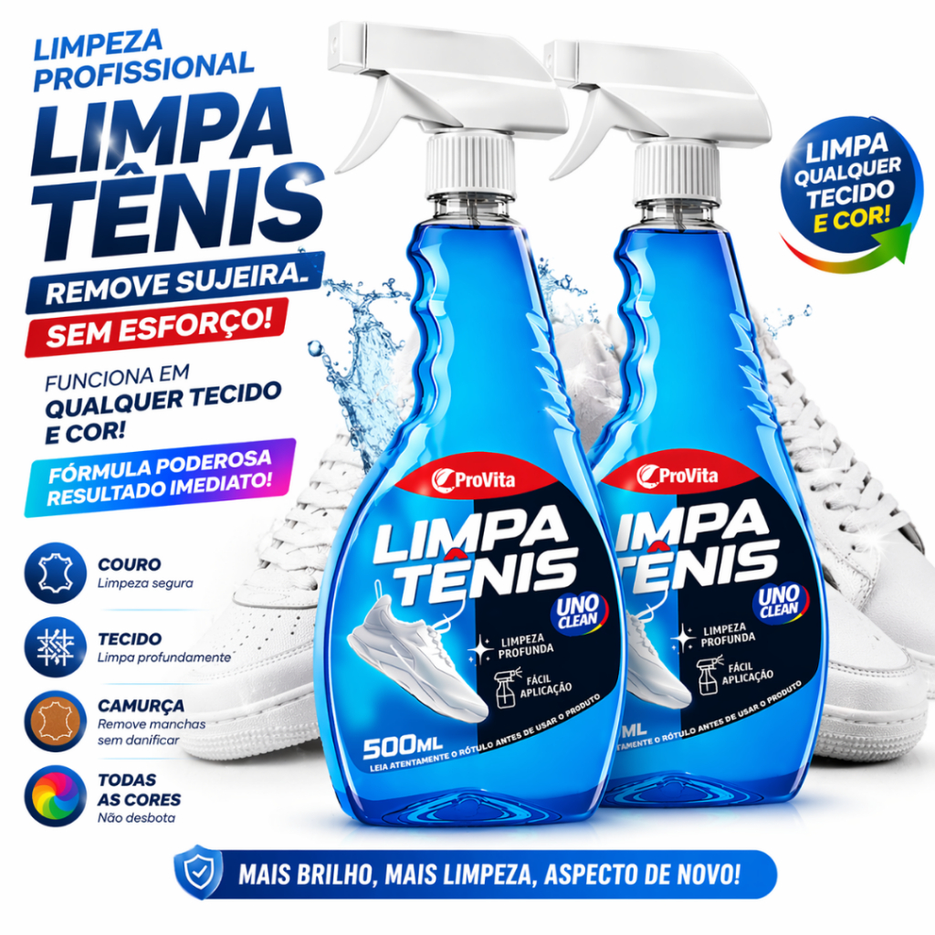 Limpa Tênis à Seco Spray Premium Provita 500ml Remove Sujeita Pesada